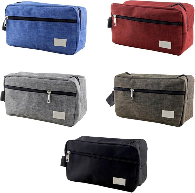 Blue Oxford Makeup Bag Ergonomic Travel Cosmetic Pouch Portable Toiletry Bag for Daily Commute - Image 5